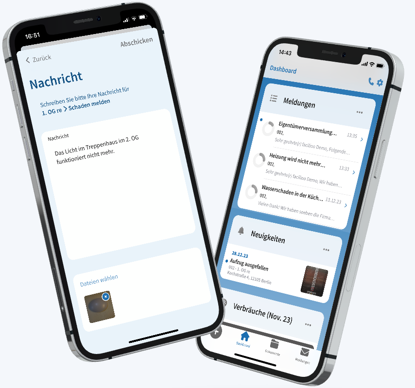 Die digitale Kundenapp von facilioo